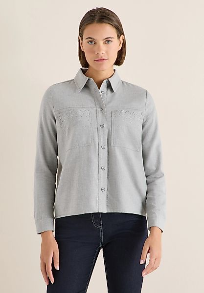 Cecil Langarmbluse aus reiner Baumwolle günstig online kaufen