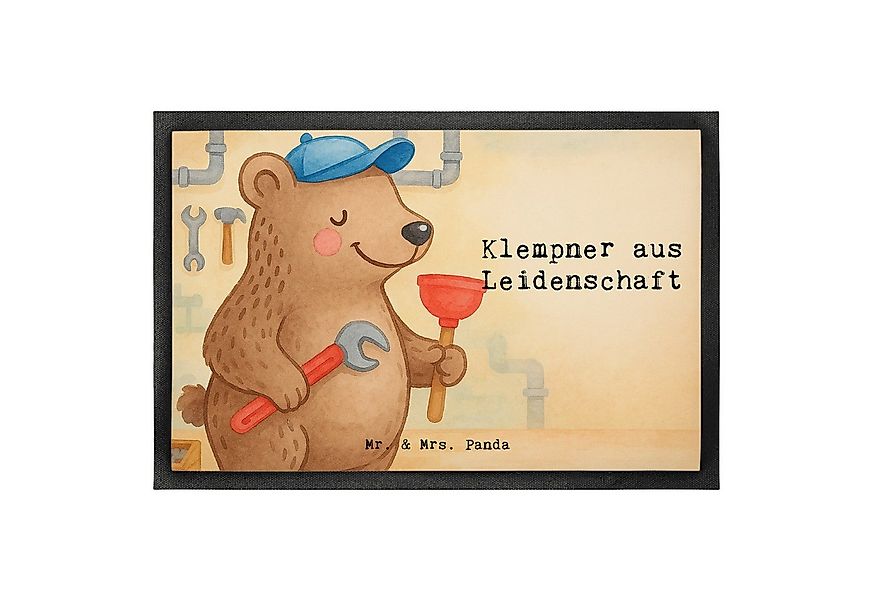Mr. & Mrs. Panda Fußmatte Klempner Leidenschaft Design, fußmatte 40 x 60 cm günstig online kaufen