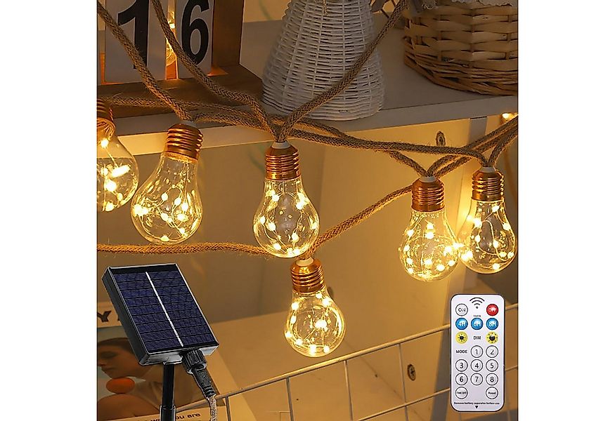 BlingBin LED-Lichterkette 8M Solar Lichterkette Aussen mit 16 Glühbirnen, S günstig online kaufen
