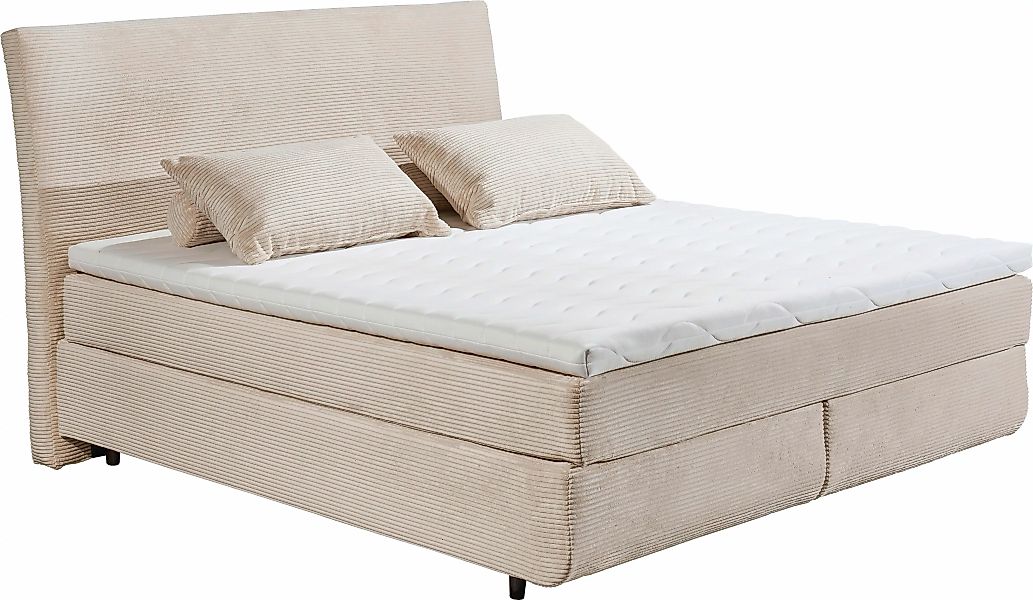 ED EXCITING DESIGN Boxspringbett "Marbella", Duo-Matratze- harte Kokosmatte günstig online kaufen