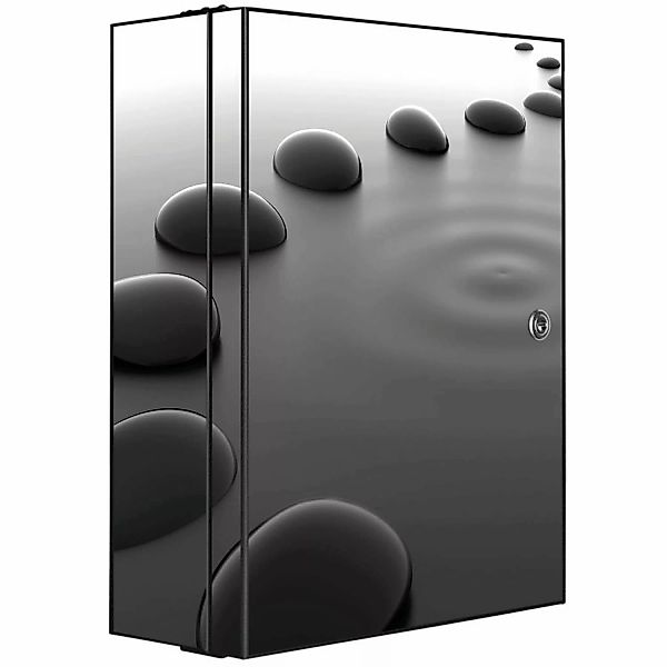Banjado XXL Medizinschrank Abschliessbar 35x46x15cm Arzneischrank Anthrazit günstig online kaufen