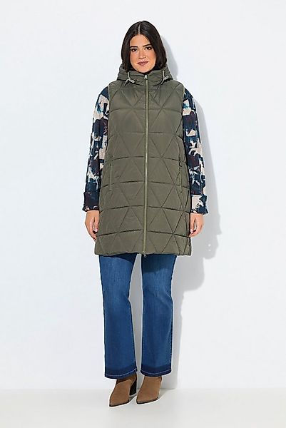 Ulla Popken Steppweste HYPRAR Long-Steppweste wasserabweisend Kapuze günstig online kaufen