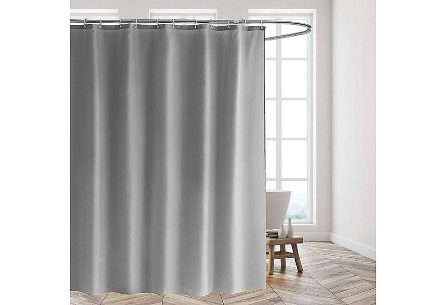 Clofy Duschvorhang Grauer Duschvorhang – Schimmelresistent & Inklusive Aufh günstig online kaufen