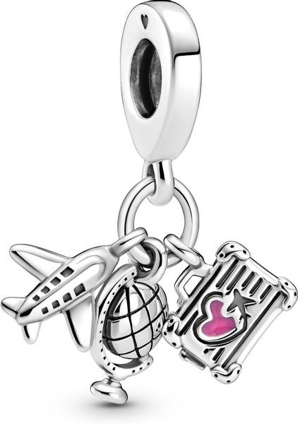 Pandora Bead Charm-Flugzeug, Globus und Koffer günstig online kaufen