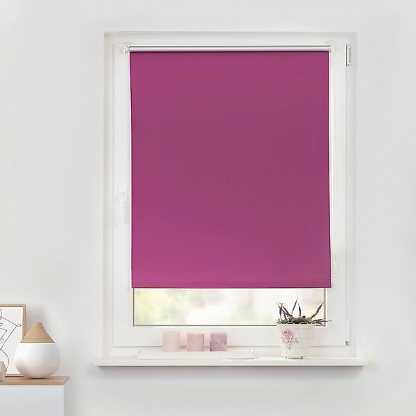 Thermo Klebe-/Klemmrollo Verdunklungsqualität fuchsia B/L: ca. 80x150 cm günstig online kaufen