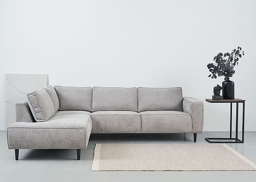 Places of Style Ecksofa »Fumone, Lederoptik oder Soft-Touch Chenille«, Brei günstig online kaufen
