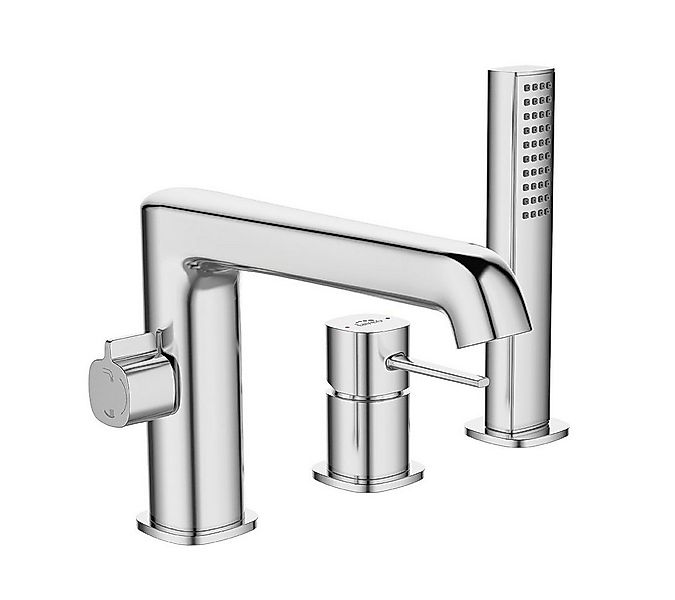 KOLMAN Wannenarmatur POLA Wannenrandarmatur 3 Loch Set für Badezimmer in Si günstig online kaufen