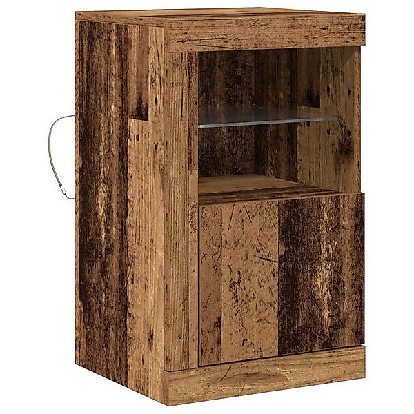 vidaXL Fächerschrank Sideboard mit LED-Leuchten Altholz 41x37x67 cm (1-St) günstig online kaufen
