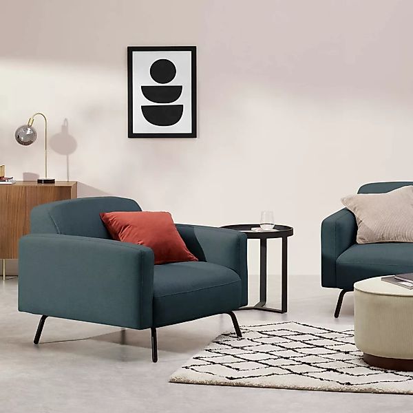 Toula Sessel, Aegaeisblau - MADE.com günstig online kaufen