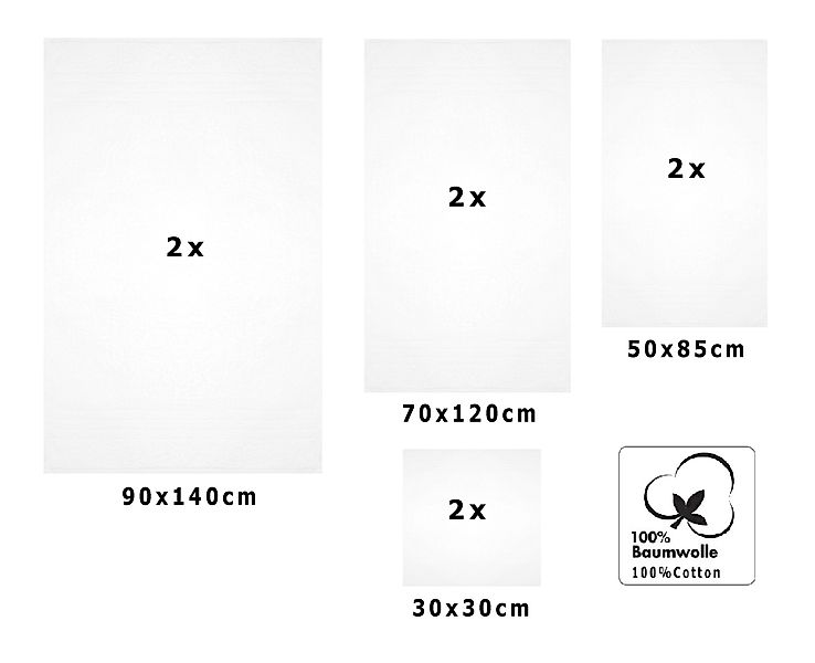 Betz Handtuch Set 8-TLG Handtuch-Set Deluxe, 100% Baumwolle (Set, 8-St), Fa günstig online kaufen