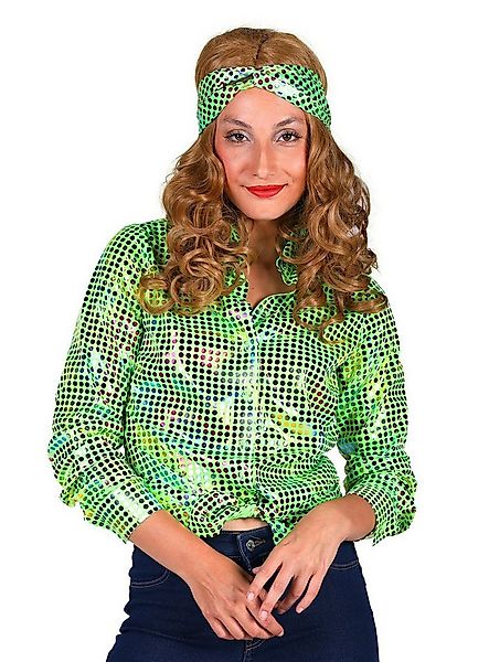thetru Kostüm Discobluse grün, Diese 70er Jahre Bluse macht jeder Discokuge günstig online kaufen