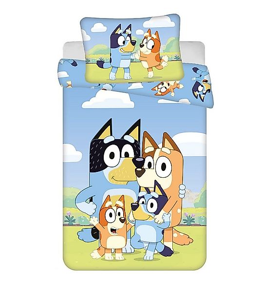Jerry Fabrics Babybettwäsche Bluey Babybettwäsche Set Heeler Familie 100x13 günstig online kaufen