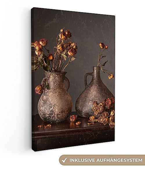 OneMillionCanvasses® Leinwandbild Stilleben - Blumen - Vase - Dunkel, Fotod günstig online kaufen