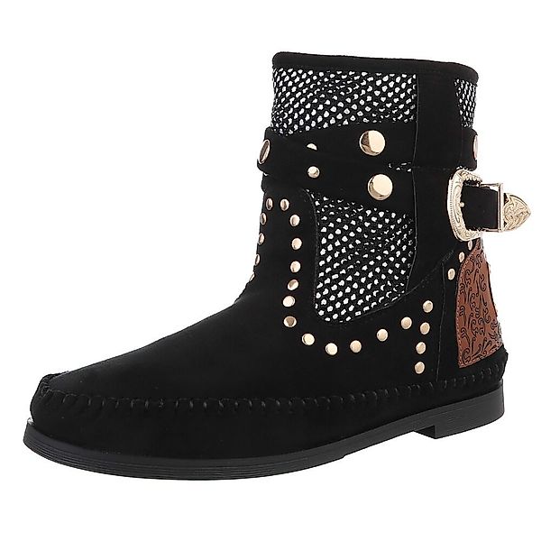 Ital-Design Damen Cowboyboots Boho/Hippie Stiefelette (88843873) günstig online kaufen