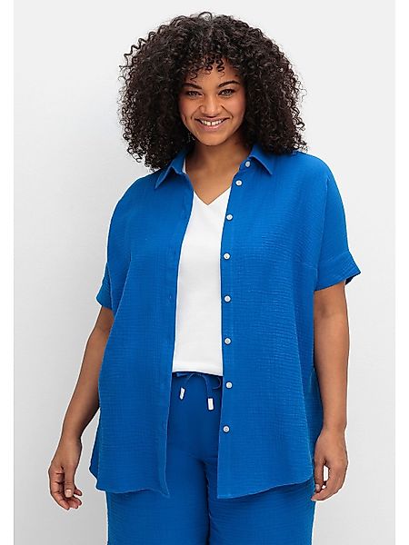 Sheego Hemdbluse Große Größen aus weicher günstig online kaufen