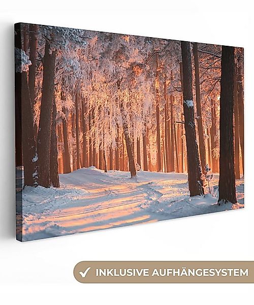 OneMillionCanvasses® Leinwandbild Winter - Wald - Baum, Fotodruck (1 St), L günstig online kaufen