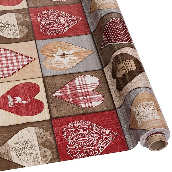 DéVa Tischdecke DéVa Wachstuchtischdecke "Herzen Christmas" günstig online kaufen