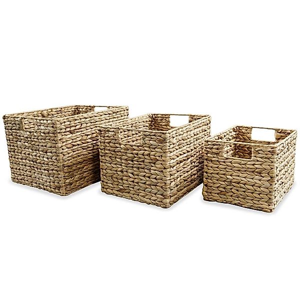 vidaXL Aufbewahrungsbox Ablagekorb-Set 3 Stk. Wasserhyazinthe günstig online kaufen