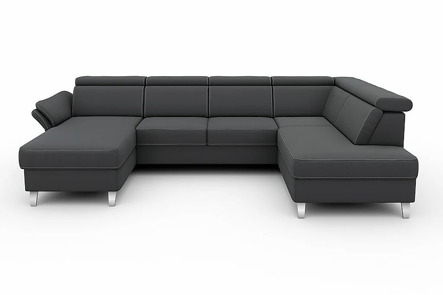 sit&more "Vincenzo U-Form" inklusive Kopfteilverstellung, wahlweise mit Bet günstig online kaufen