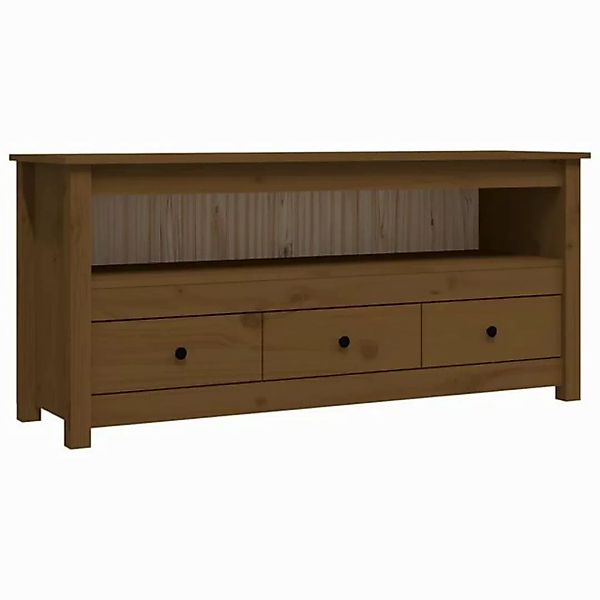 furnicato TV-Schrank Honigbraun 114x35x52 cm Massivholz Kiefer (1-St) günstig online kaufen