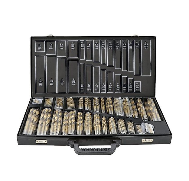 Clanmacy Spiralbohrer 230 TLG Metallbohrer Set 1-13mm Spiralbohrer Satz Tit günstig online kaufen