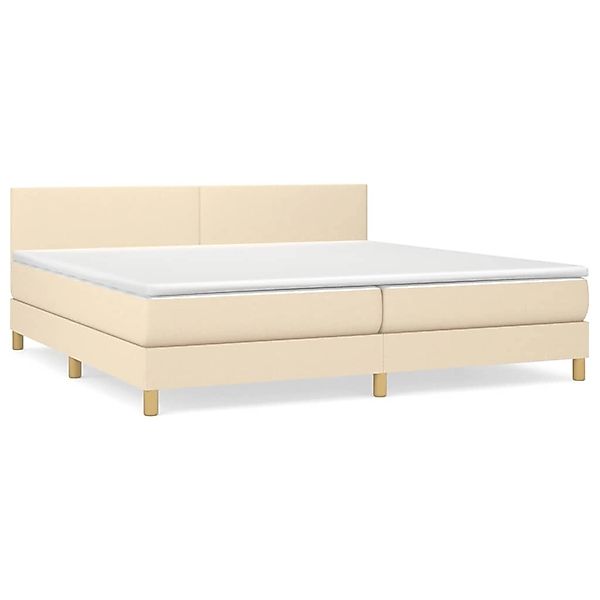 vidaXL Boxspringbett mit Matratze Creme 200x200 cm Stoff1373023 günstig online kaufen