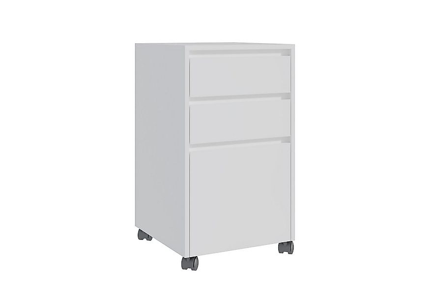 relaxdays Rollcontainer mit 3 Schublade, weiß günstig online kaufen