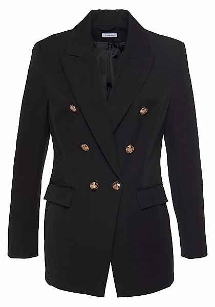 LASCANA Longblazer mit goldfarbenen Knöpfen, eleganter Damenblazer, Busines günstig online kaufen