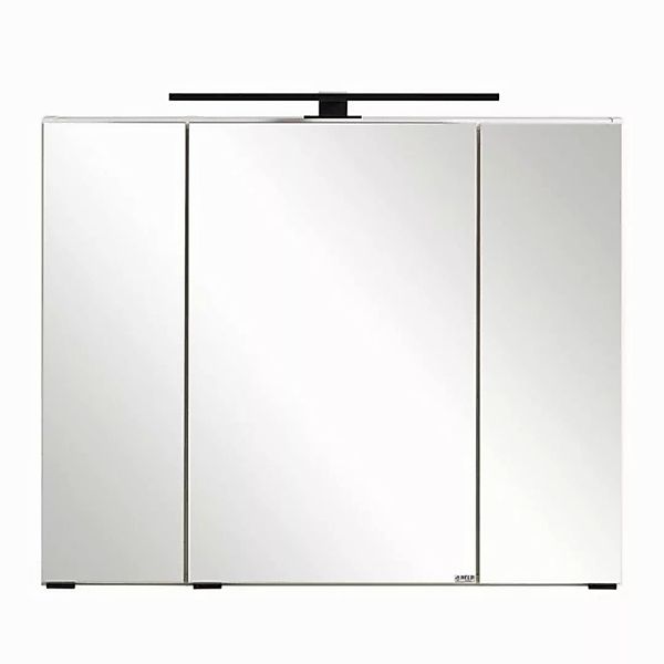 Lomadox Spiegelschrank MARLING-03 80 cm mit LED-Aufbauleuchte in weiß, B/H/ günstig online kaufen