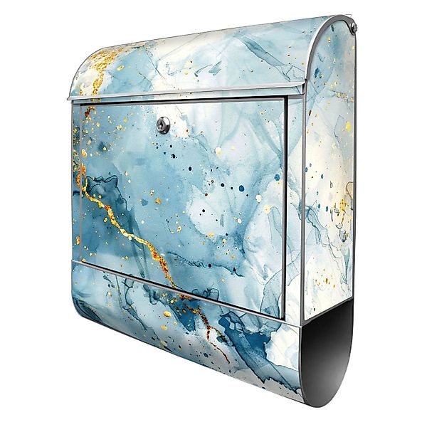 Banjado Design Briefkasten Silber Pulverbeschichtet 39x47x14cm 2 Schlüssel günstig online kaufen