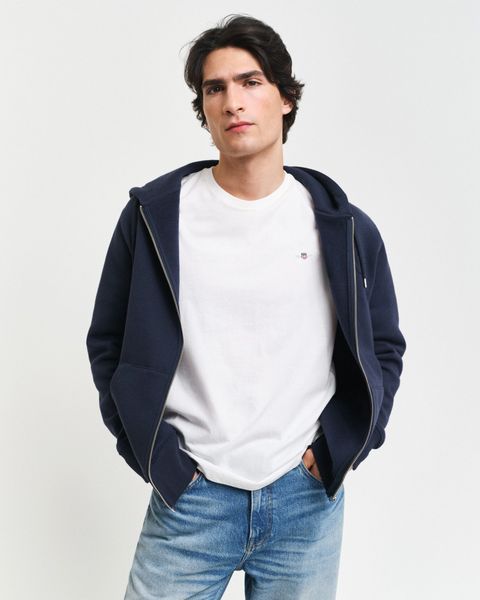 Gant Kapuzensweatjacke "EMBOSSED FULL-ZIP HOODIE" eine erhabene GANT-Grafik günstig online kaufen