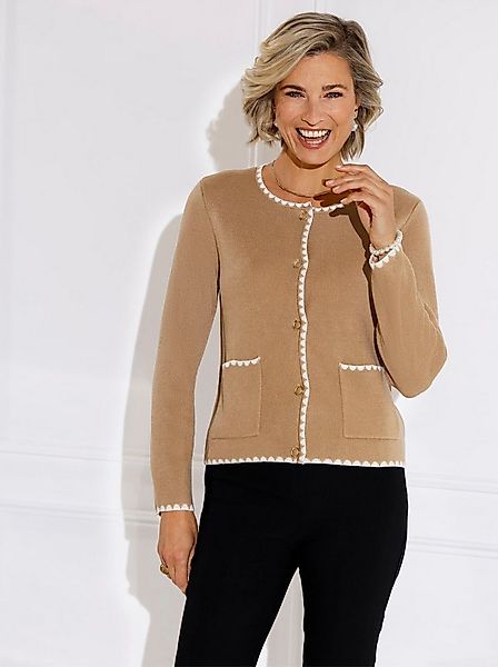 Sieh an! Strickjacke Strickjacke Langarm Jacquard günstig online kaufen