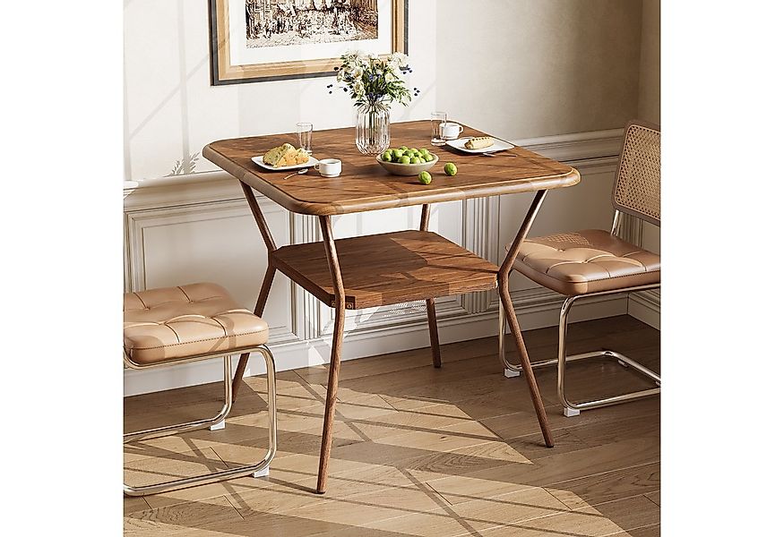 Tribesigns Esstisch 80 cm Quadratischer Esstisch für 2 Personen, Abgerundet günstig online kaufen