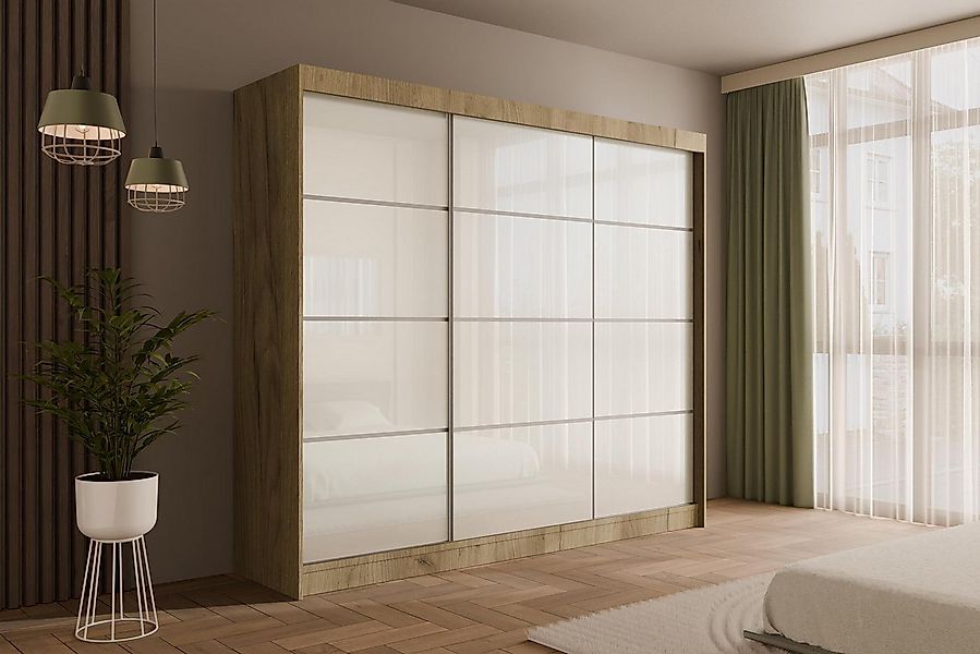 ALTDECOR Schiebetürenschrank PEKA3 (Kleiderschrank Garderobenschrank mit vi günstig online kaufen