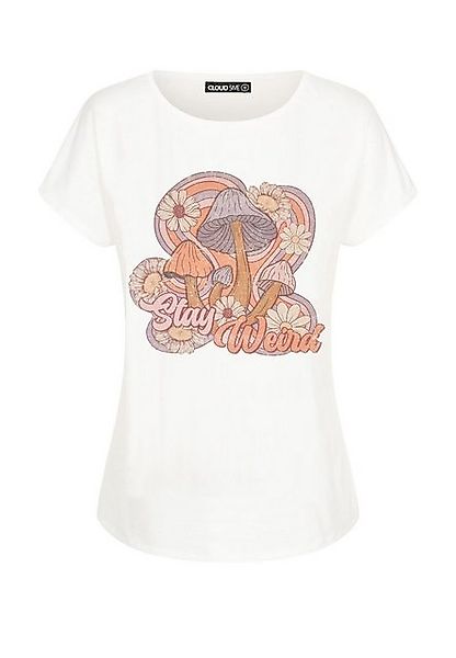 CLOUD 5IVE T-Shirt CLOUD 5IVE Viskose T-Shirt mit Pilz Print (1-tlg) günstig online kaufen