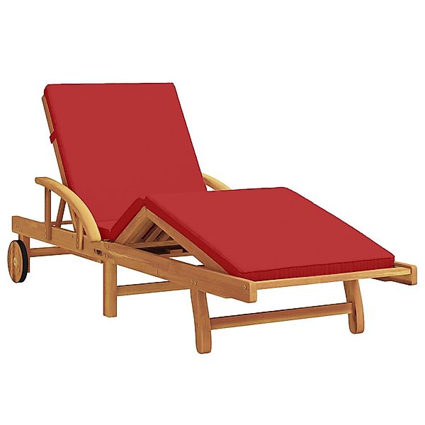 vidaXL Gartenliege Klappbare Sonnenliege mit Rädern günstig online kaufen
