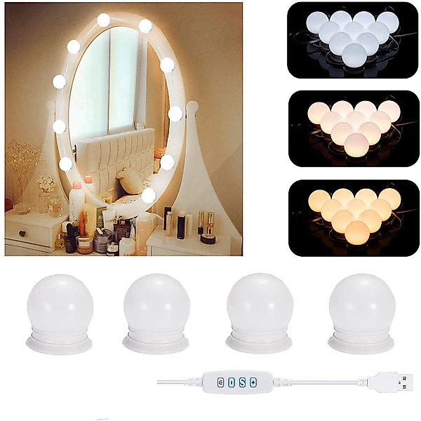 zggzerg LED-Lichtspiegel LED Spiegelleuchte,3 Farbmodi Schminktisch günstig online kaufen