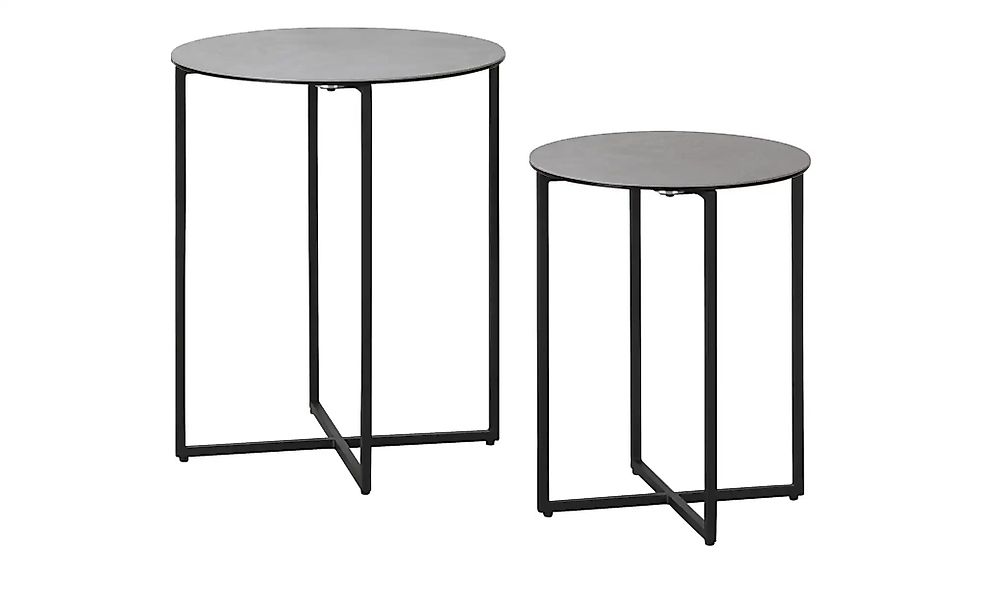 Jette Home Beistelltisch Set  Twins II ¦ grau ¦ Maße (cm): H: 60  Ø: 50 Tis günstig online kaufen