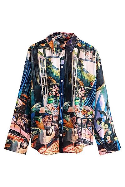 Next Langarmhemd Leichtes Relaxed Fit Langarmshirt aus Baumwolle (1-tlg) günstig online kaufen