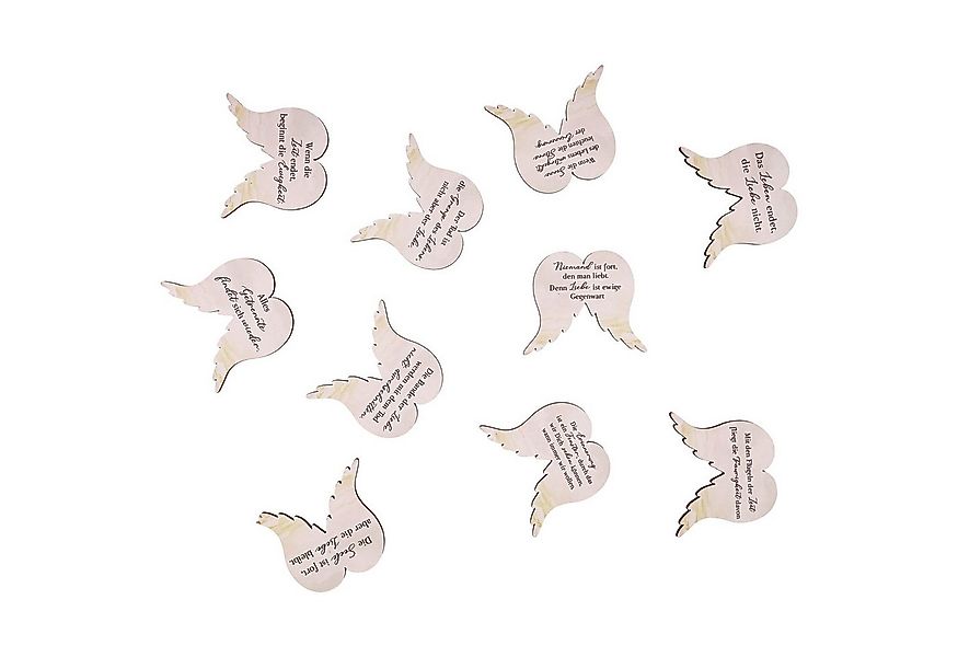 Logbuch-Verlag Dekofigur Engelsflügel aus Holz mit Trauersprüchen 6x5 cm na günstig online kaufen