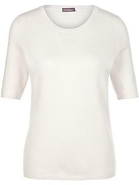 Rundhals-Pullover aus Schurwolle und Kaschmir Peter Hahn weiss günstig online kaufen