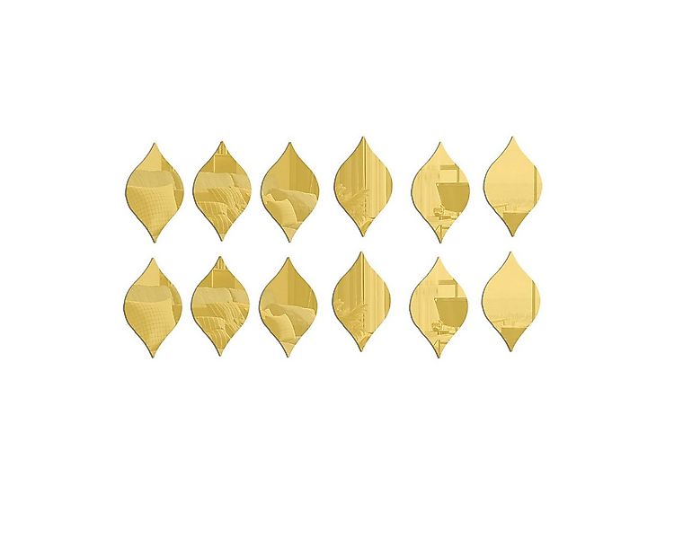 Coonoor 3D-Wandtattoo 10 Stück Spiegel-Wandaufkleber Selbstklebend 10x20 cm günstig online kaufen