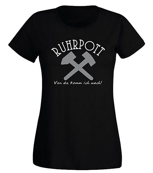 G-graphics T-Shirt Ruhrpott – Von da komm ich wech Slim-fit Damen T-Shirt m günstig online kaufen