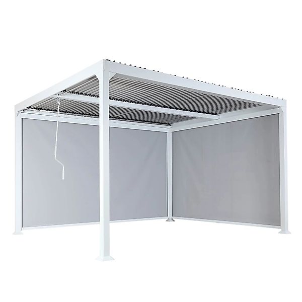MCW Alu Pergola L41 mit 2x Seitenwand Weiß  3x3,7m günstig online kaufen
