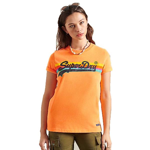 Superdry Vintage Logo Cali Kurzärmeliges T-shirt M Shocker Orange günstig online kaufen