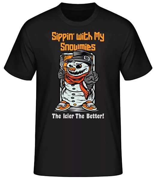 Sippin' With My Snowmies · Männer Basic T-Shirt günstig online kaufen