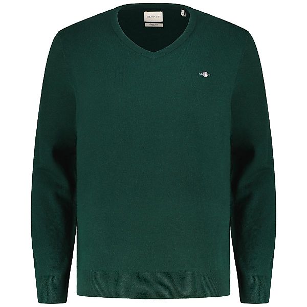 Gant Feinstrickpullover mit Lammwolle Farbe dunkelgrün Größe: 4XL günstig online kaufen