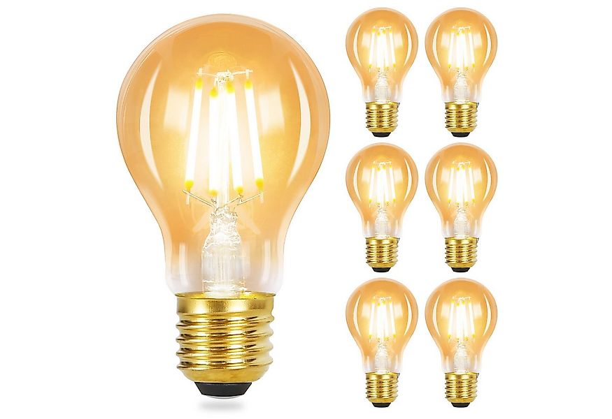 Nettlife LED-Leuchtmittel E27 Vintage A60 Glühbirne 4W 2700K Edison Energie günstig online kaufen