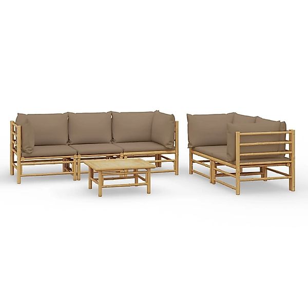 vidaXL Gartenlounge-Set 6-tlg. Garten-Lounge-Set mit Kissen günstig online kaufen