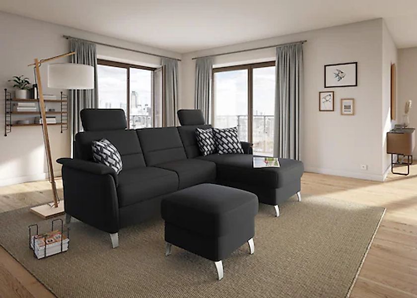 sit&more Ecksofa »Palmera L-Form, B: 244 cm« optional Bettfunktion & Bettka günstig online kaufen